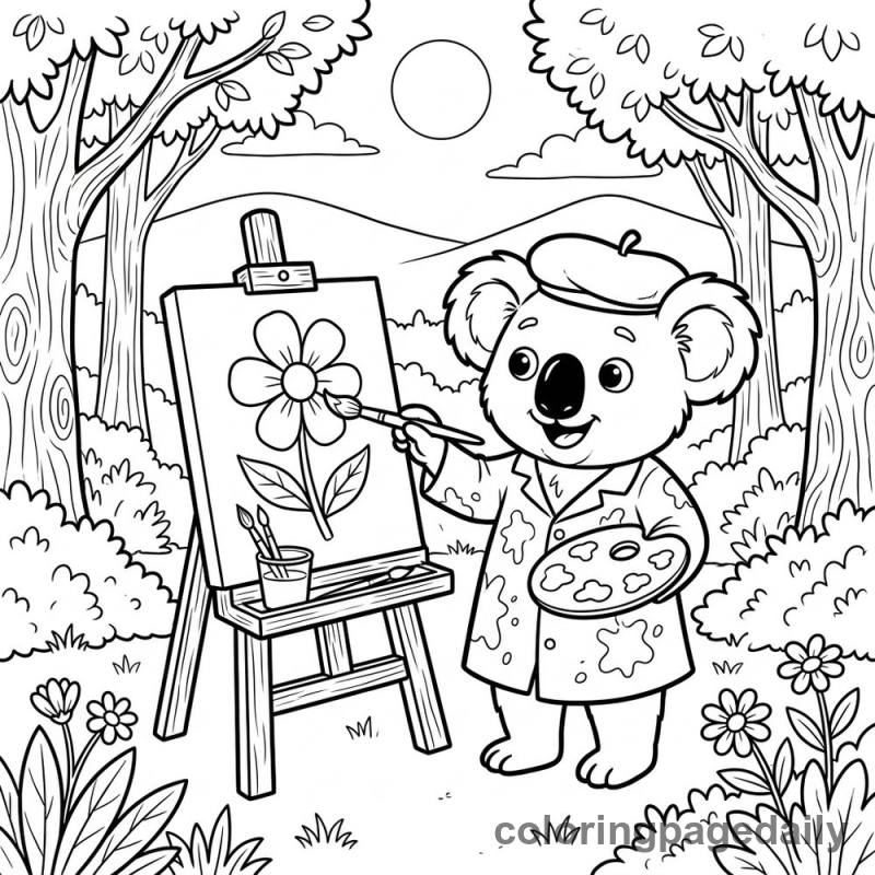 Creative Koala Painter - Colored reference example