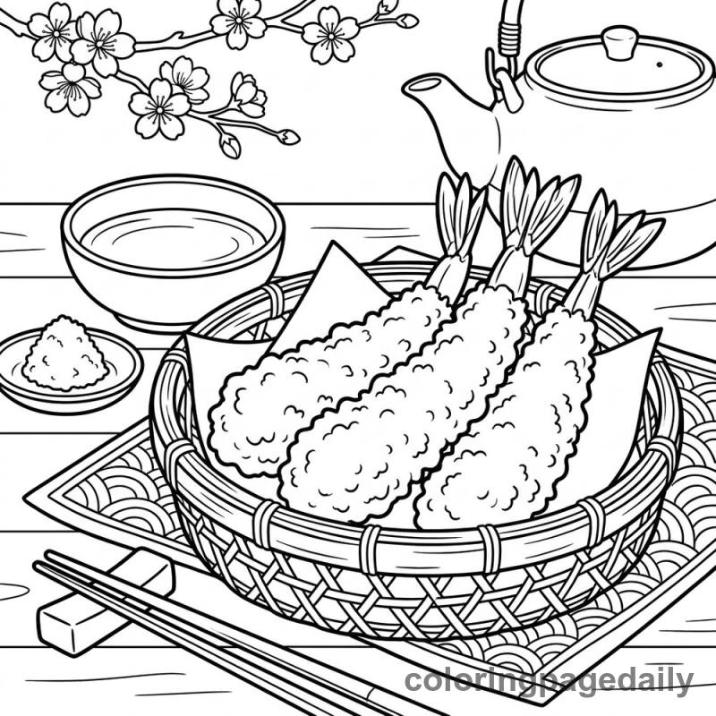 Crispy Shrimp Tempura - Colored reference example