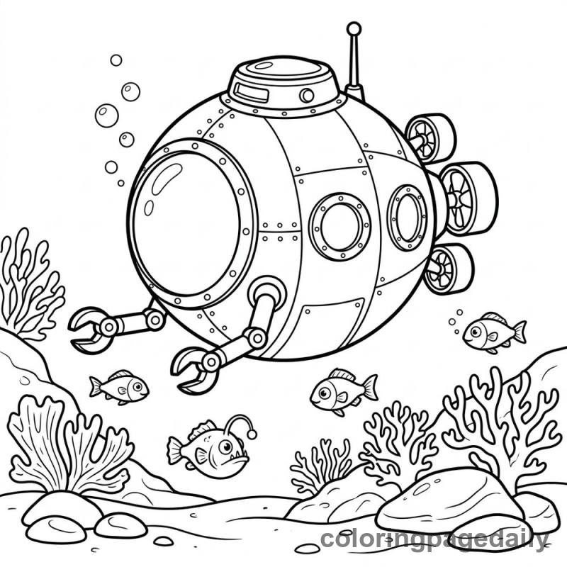 Deep Sea Submarine - Colored reference example