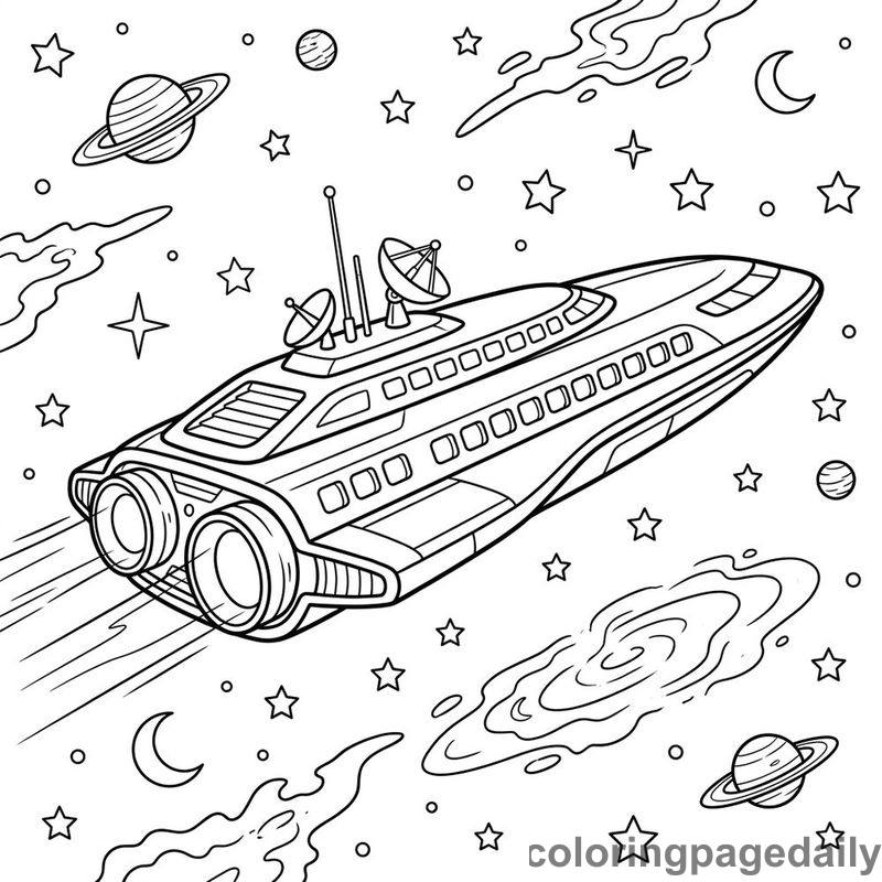 Deep Space Passenger Liner - Colored reference example
