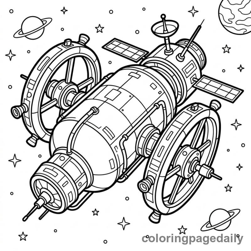 Deep Space Refueling Station - Colored reference example