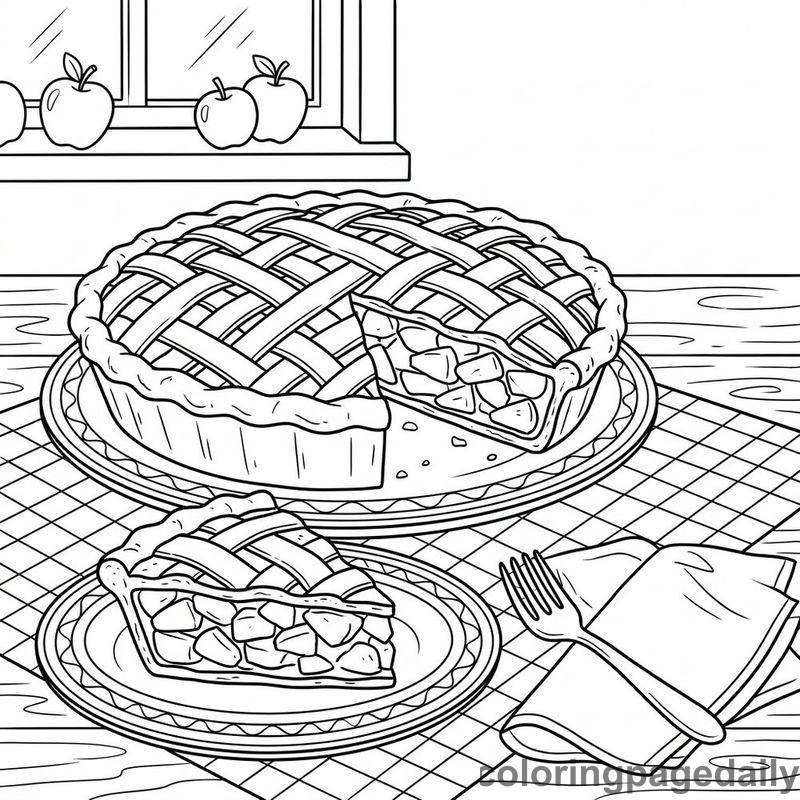 Delicious Apple Pie - Colored reference example