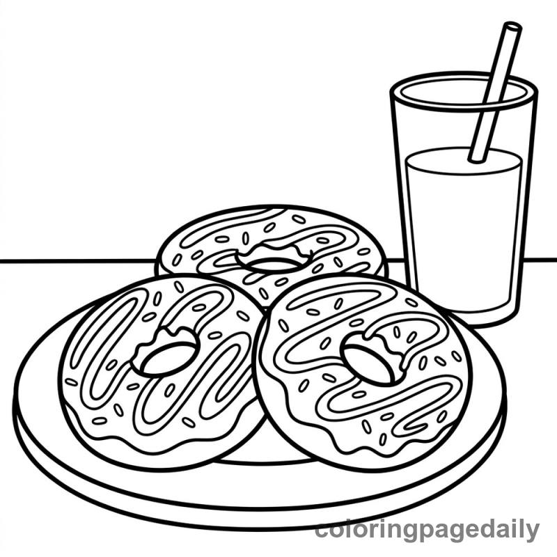Delicious Glazed Donuts - Colored reference example