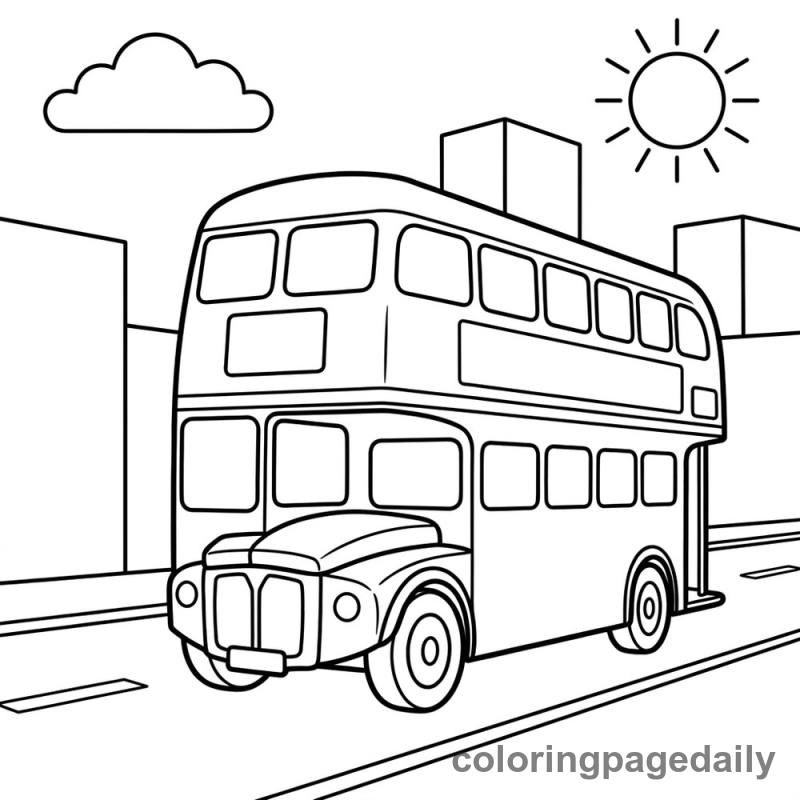 Double-Decker Bus Driving - Colored reference example