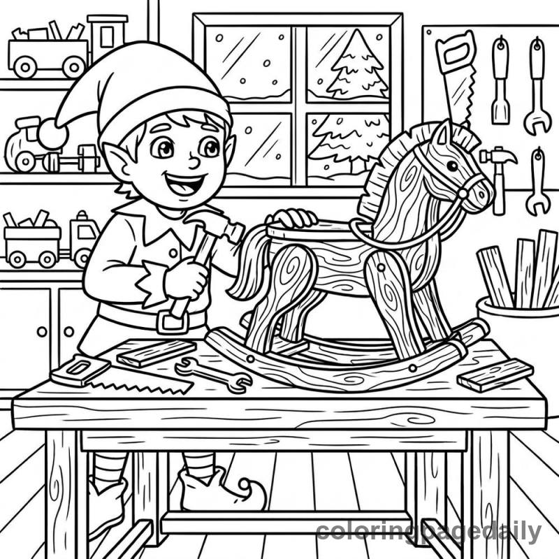 Elf Building Toy - Colored reference example