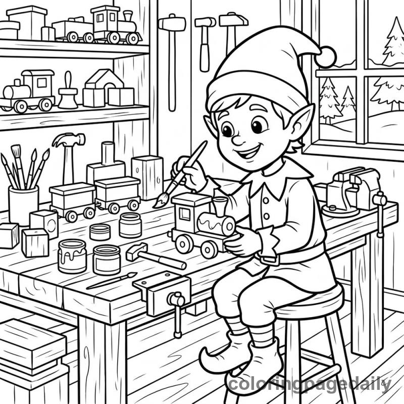 Elf Painting Toys - Colored reference example