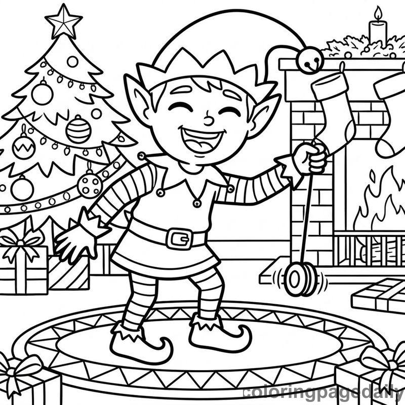 Elf Playing Yo-Yo - Colored reference example