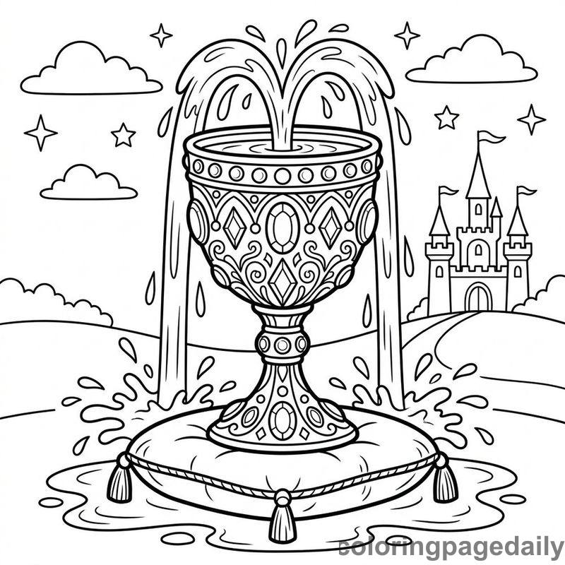 Enchanted Royal Water Goblet - Colored reference example