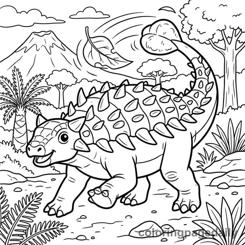 Euoplocephalus Swinging Tail Club - Colored reference example