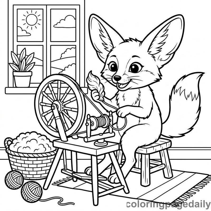 Fennec Fox Spinning Wool - Colored reference example