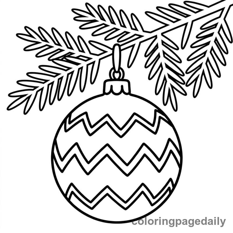 Festive Tree Ornament - Colored reference example