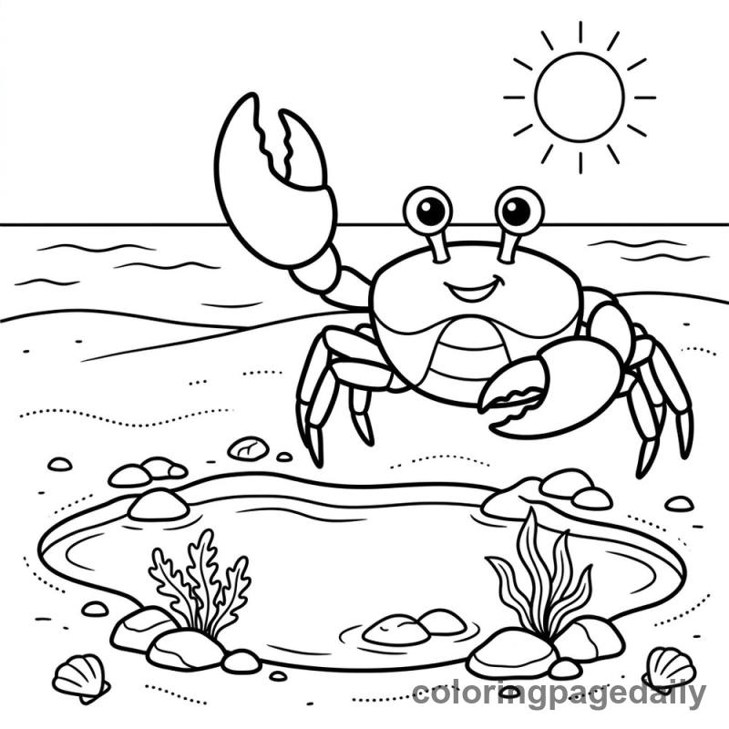 Fiddler Crab's Friendly Wave - Colored reference example