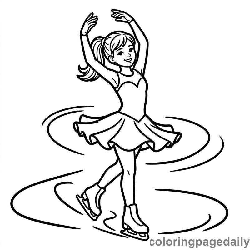 Figure Skater Spinning - Colored reference example