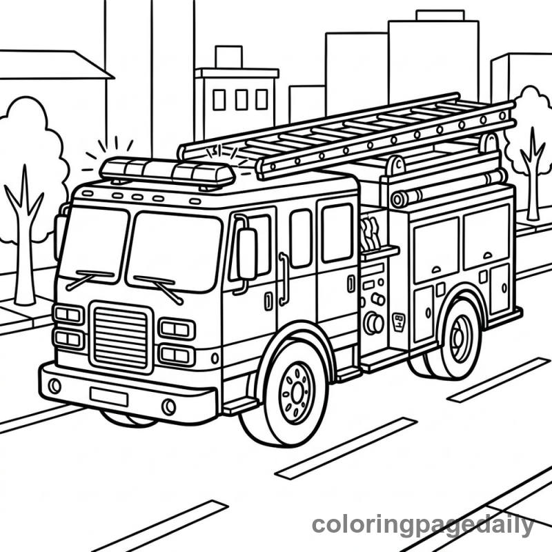 Fire Truck Driving - Colored reference example