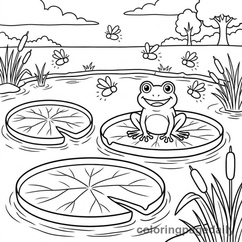 Firefly Lily Pad Pond - Colored reference example