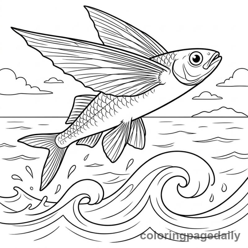 Flying Fish Glide - Colored reference example