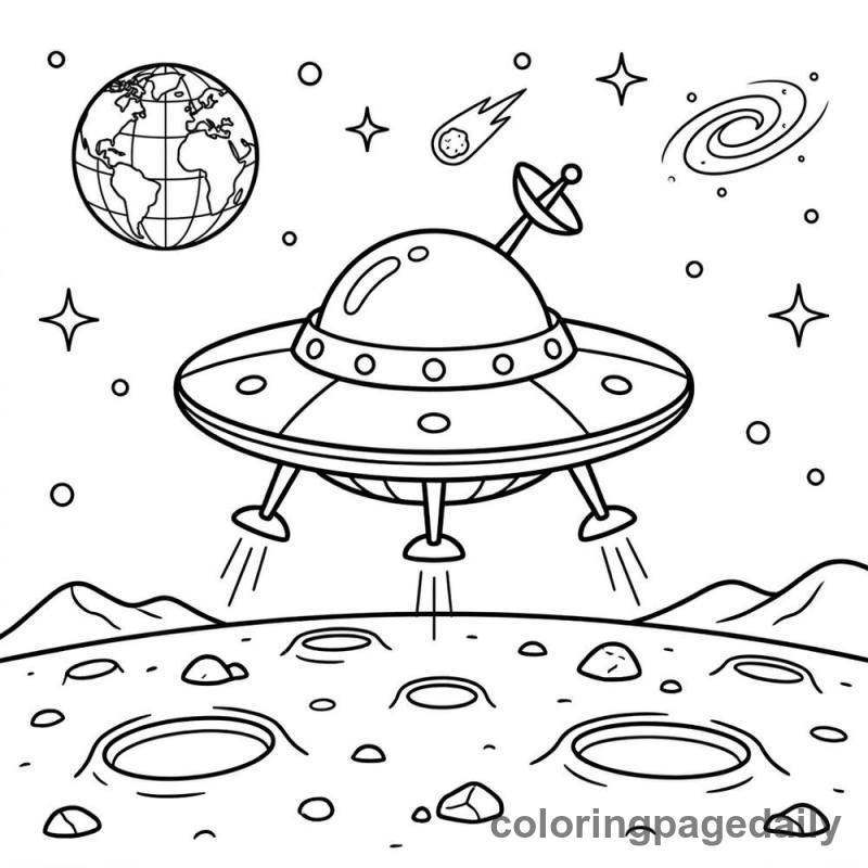 Flying Saucer Hovering - Colored reference example