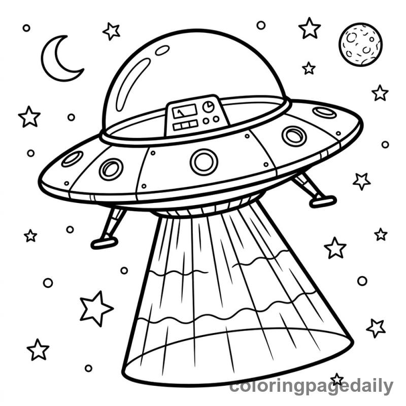 Flying Saucer's Light Beam - Colored reference example