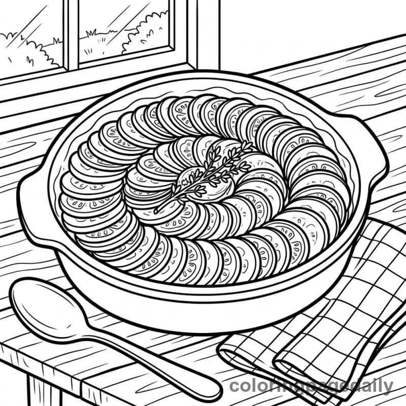 French Ratatouille Dish - Colored reference example