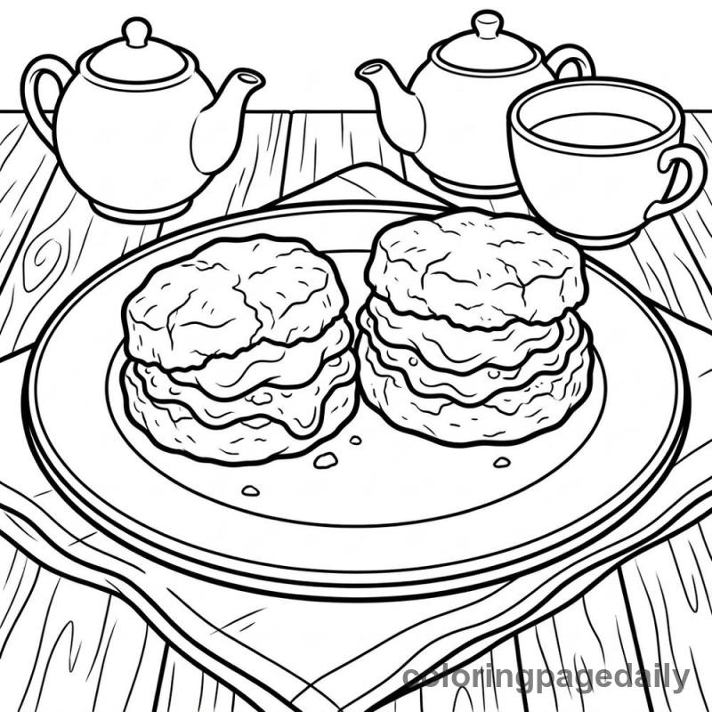 Fresh British Scones - Colored reference example