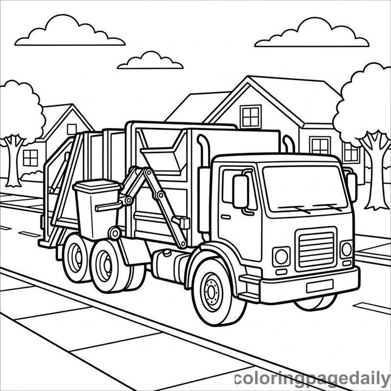Garbage Truck Driving - Colored reference example