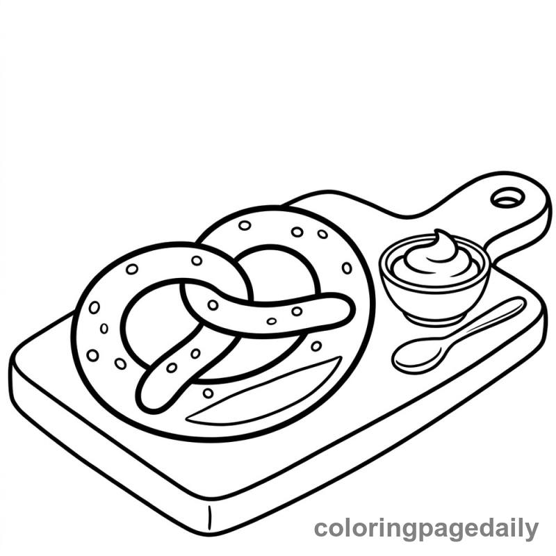 German Soft Pretzel - Colored reference example