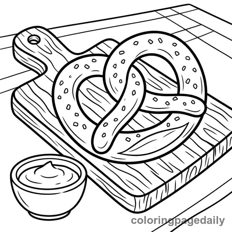 Giant Soft Pretzel - Colored reference example