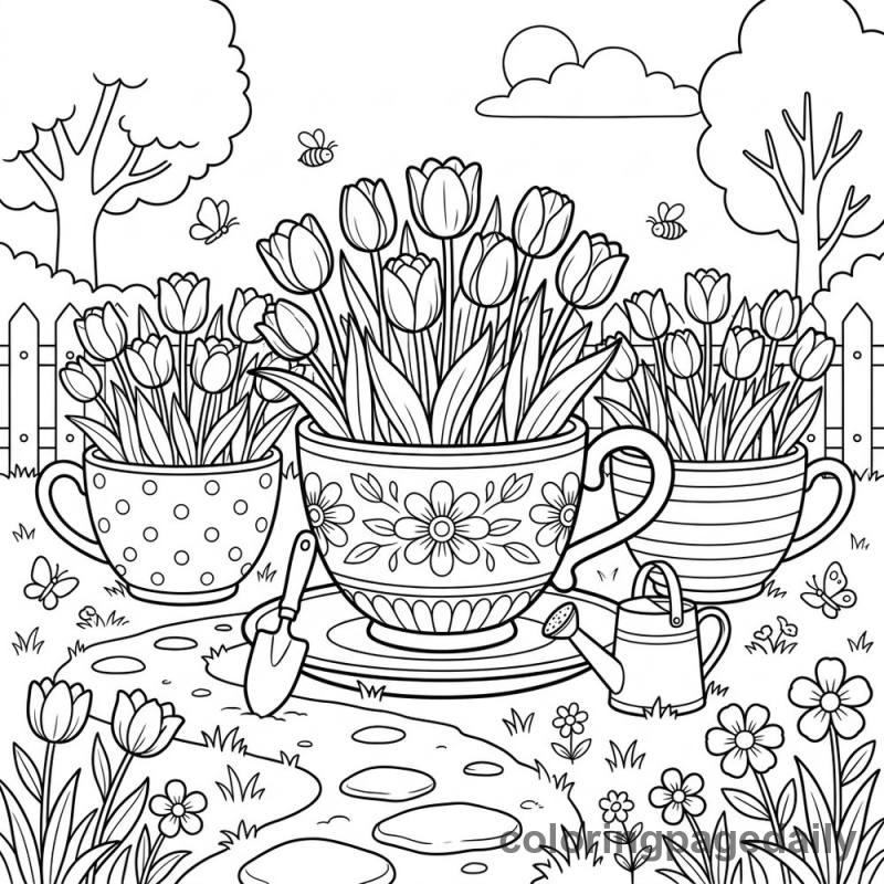 Giant Teacup Garden - Colored reference example