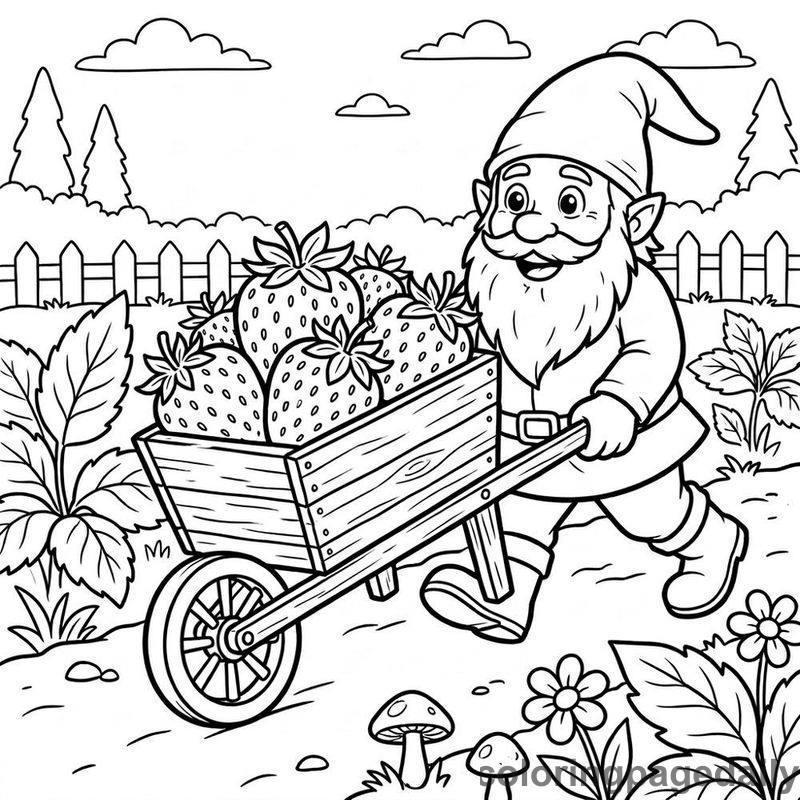 Barnaby’s Big Berry Adventure - story illustration coloring page