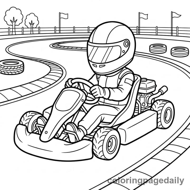 Go Kart Track Racing - Colored reference example