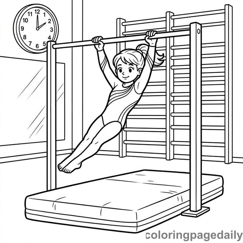Gymnast High Bar Swing - Colored reference example
