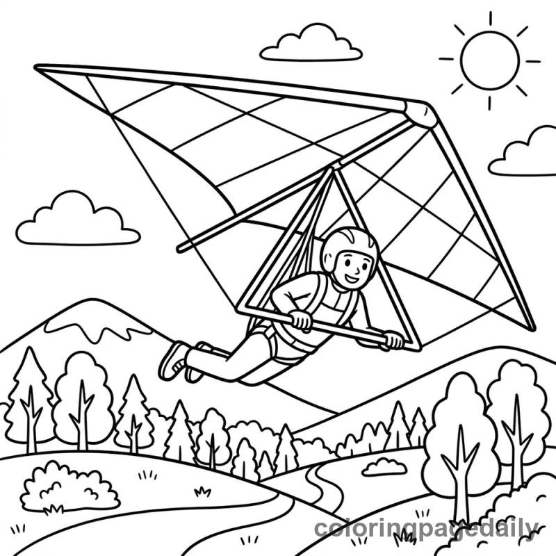 Hang Glider Flight - Colored reference example
