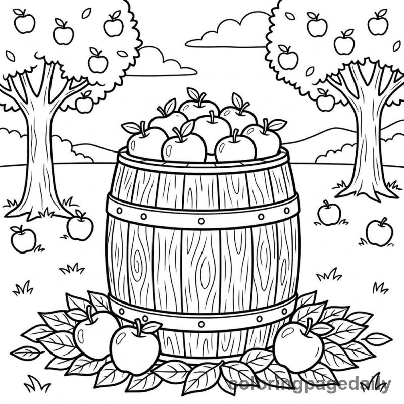 Harvest Apple Barrel - Colored reference example