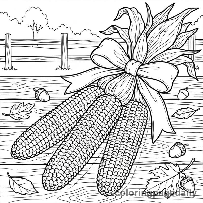 Harvest Indian Corn - Colored reference example