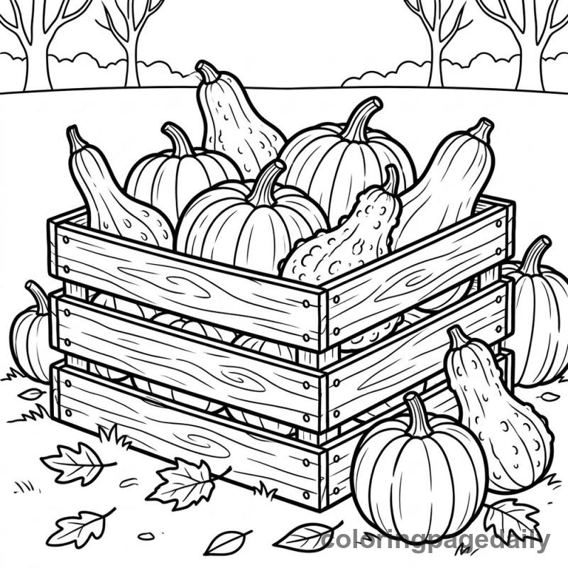 Harvest Vegetable Crate - Colored reference example