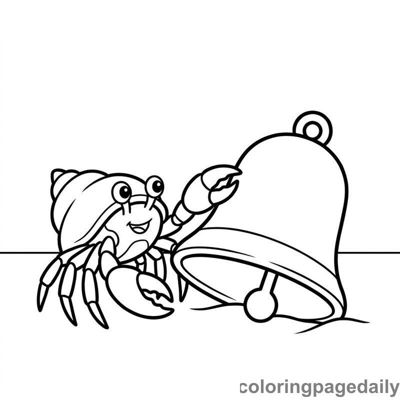 Hermit Crab Bell Shell - Colored reference example