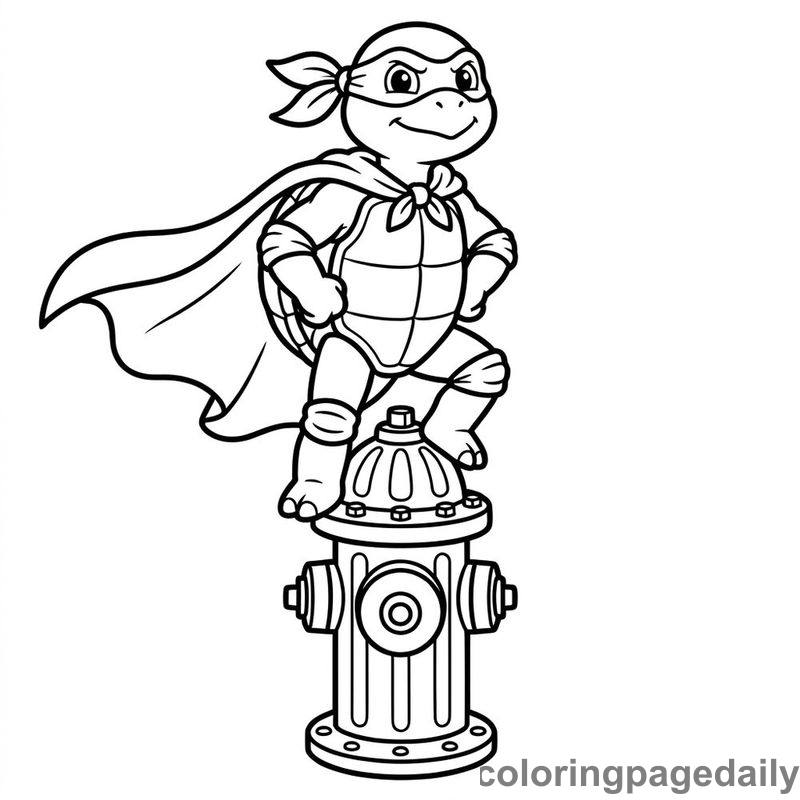 Heroic Superhero Turtle - Colored reference example