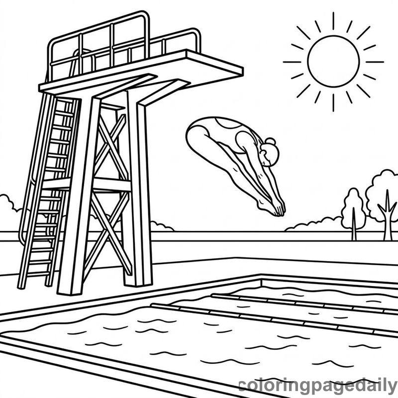 High Platform Diver - Colored reference example