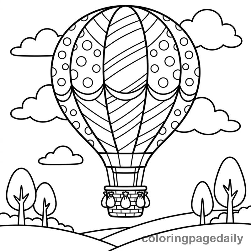 Hot Air Balloon Ride - Colored reference example