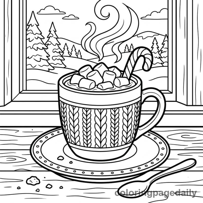 Hot Cocoa Mug - Colored reference example