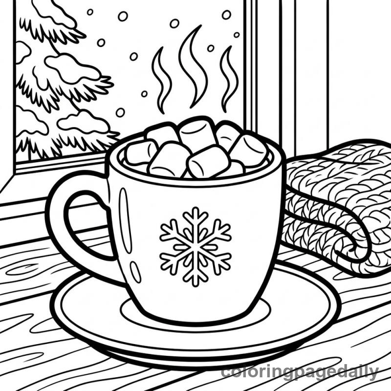 Hot Cocoa Mug - Colored reference example