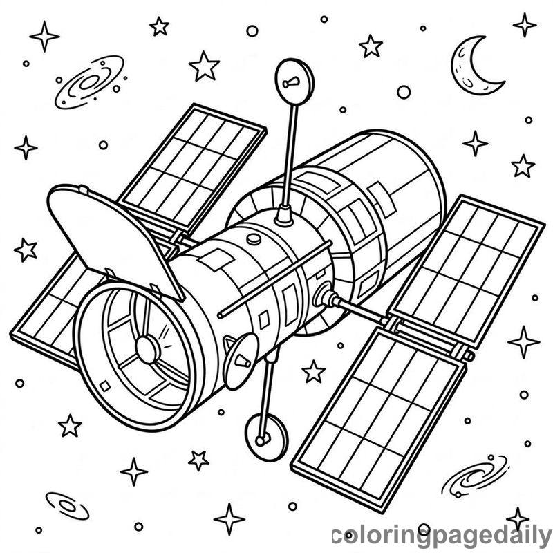 Hubble Space Telescope - Colored reference example