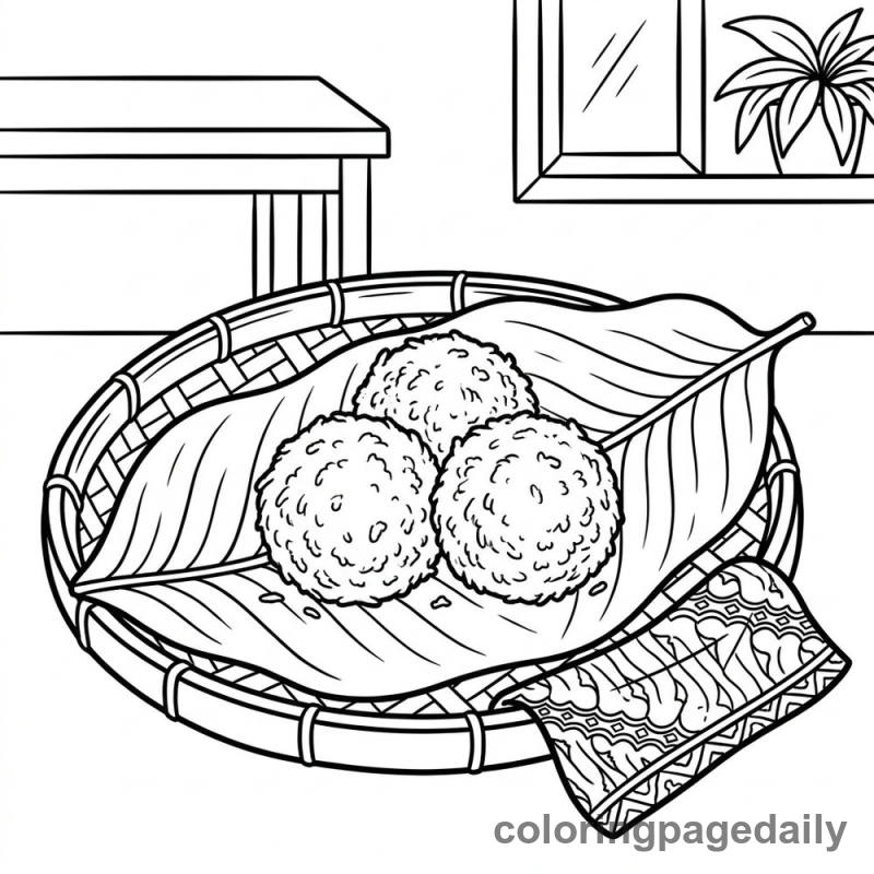 Sweet Klepon Treats - Colored reference example
