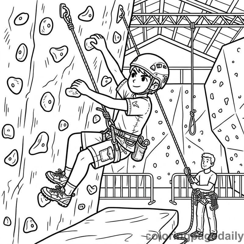 Indoor Speed Rock Climbing - Colored reference example
