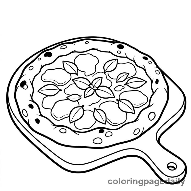 Italian Margherita Pizza - Colored reference example