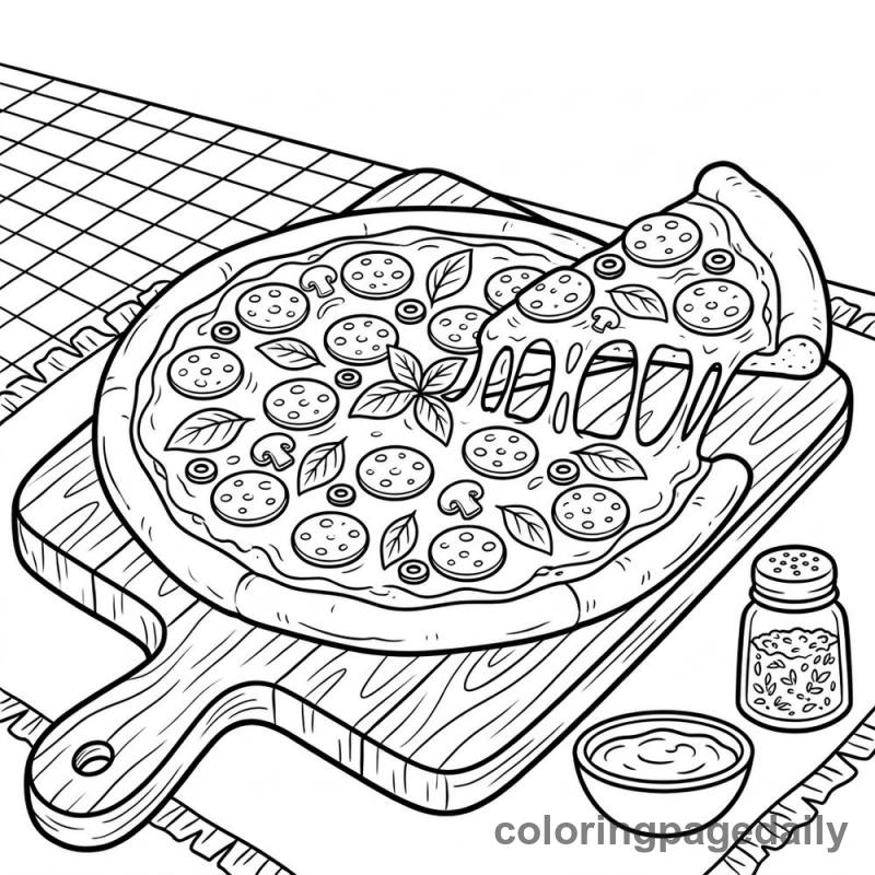 Italian Pepperoni Pizza - Colored reference example
