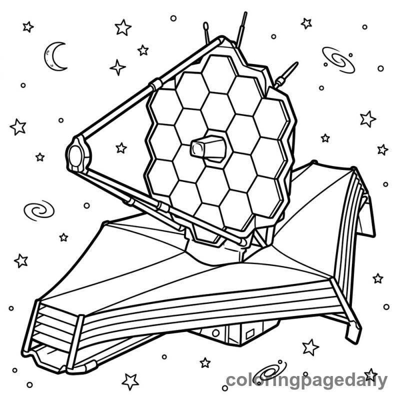 James Webb Space Telescope - Colored reference example