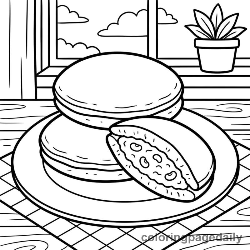 Delicious Dorayaki Stack - Colored reference example