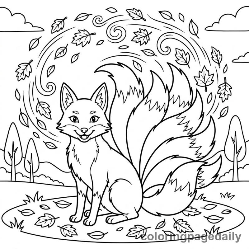 Kitsune's Magical Autumn Swirl - Colored reference example
