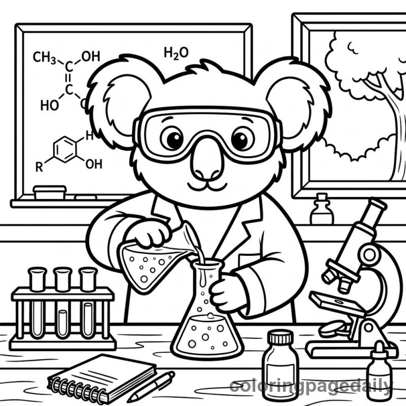 Koala Science Experiment - Colored reference example